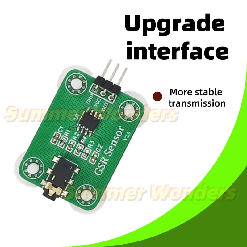 GSR Grove Sensor Module Skin Current Detection Kit Biosensor Emotion Monitor for Developer Support Ardunio STM32 Raspberry Pi SCM