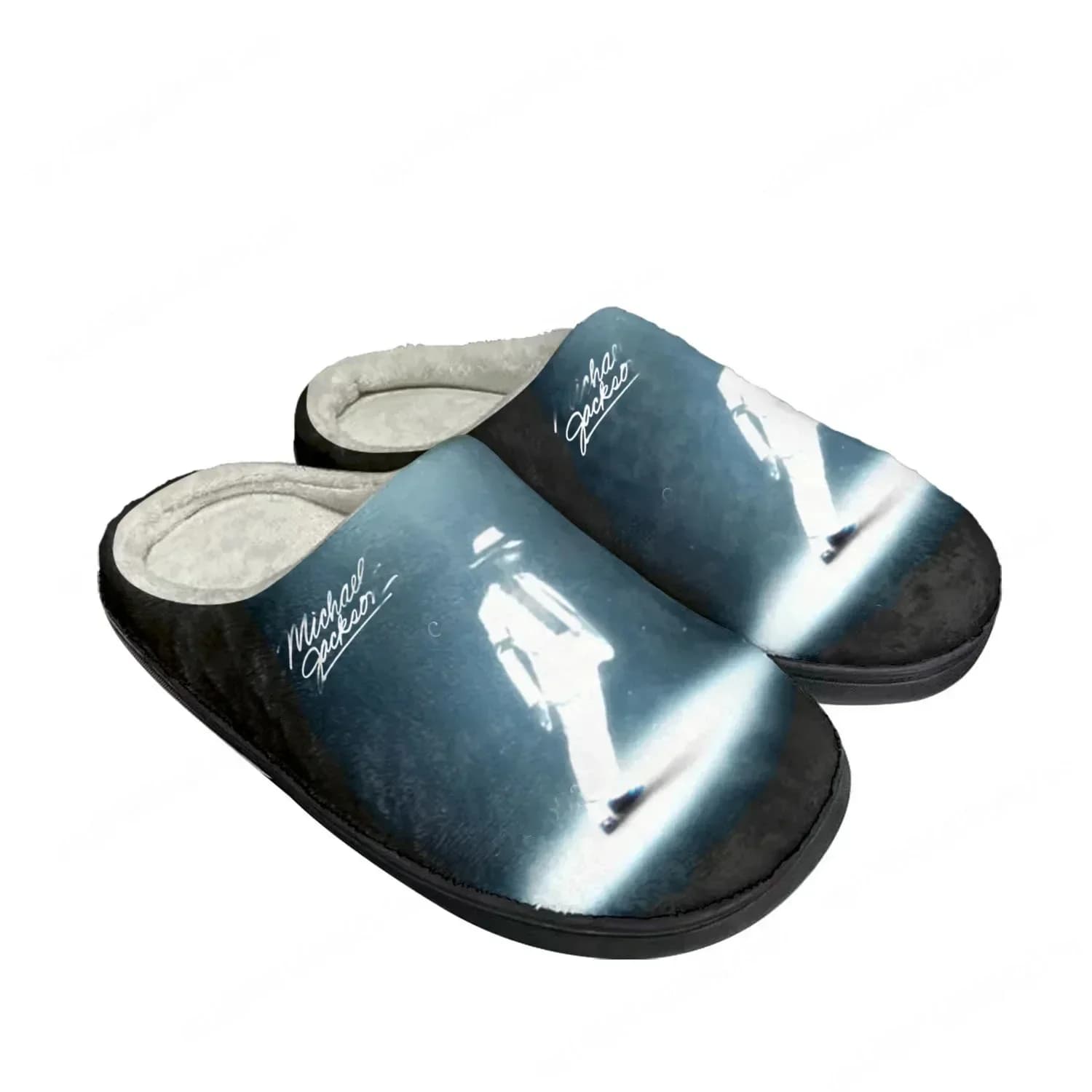 Pantofole Personalizzate in Cotone di Michael Jackson, Cantante e Ballerino, per Uomo e Donna, Sandali in Peluche per Camera da Letto, Scarpe Termiche Calde