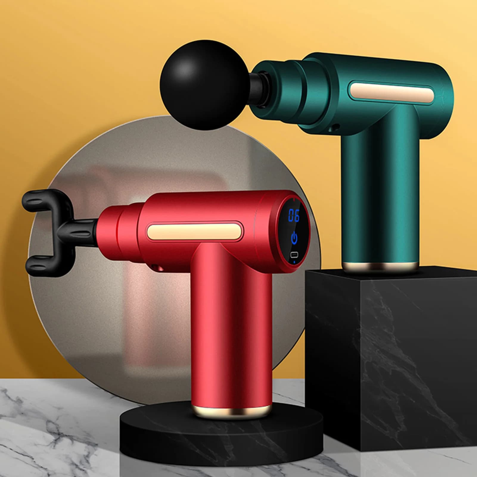 Mini Bandage Massage Gun Powerful mini deep tissue massage gun for muscle recovery and pain relief with 4 accessories