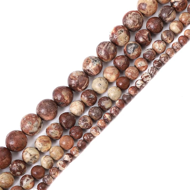 Perline Decorative Rotonde in Pietra Naturale Seastone per Creazione Gioielli Fai da Te, Bracciali, Collane, Orecchini e Accessori Moda