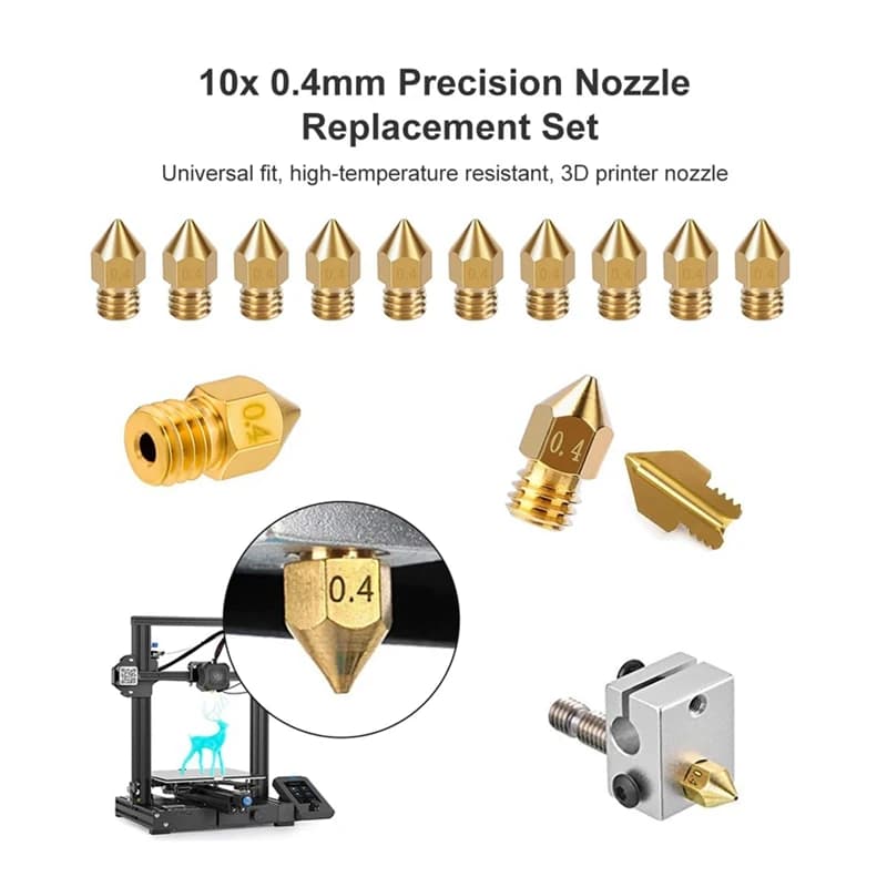 27 PZ Cleaning Kit 3D Printer Nozzle MK8 Brass Nozzles Key 5 in 1 Pins and Brushes 3D-ABLL Printing Maintenance Tools