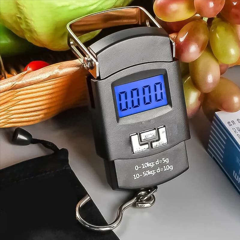 WCS-50 Kg Bilancia elettronica portatile per bagagli Display digitale Bilancia Express Gancio Mini bilancia Utensili da cucina
