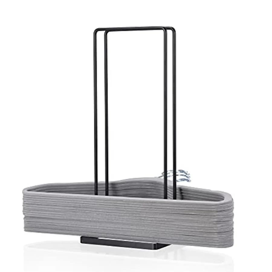 Hanger Organizer Stacker for Closet Laundry Room, Holds up 110 Wire Hanger, Black Carbon Steel Clothes Hanger Storage Rack Hold