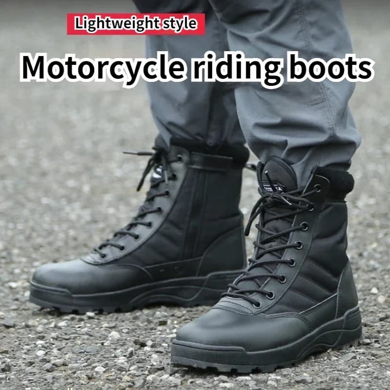 Stivali da equitazione per moto Stivali da moto traspiranti e antiscivolo Scarpe da trekking per il tempo libero all'aperto Stivali da allenamento resistenti all'usura