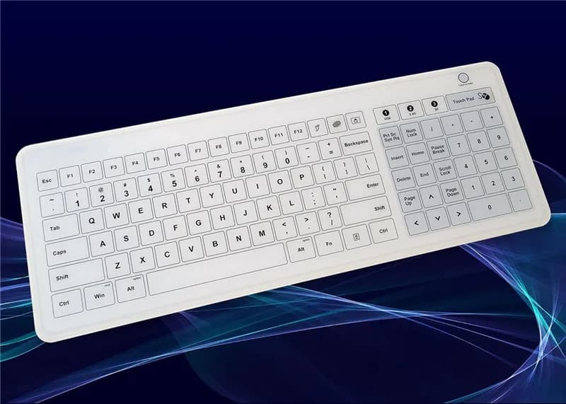 Tastiera medica in vetro Touchscreen capacitivo Multi-interfaccia, USB, Wireless e Bluetooth