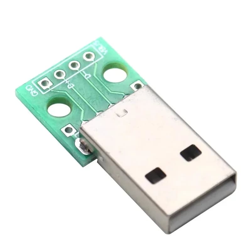 10 pcs Type USB Male To DIP 2.54 MM PCB Power Card FAI DA TE Adapter Converter Module 4 pin For Arduino