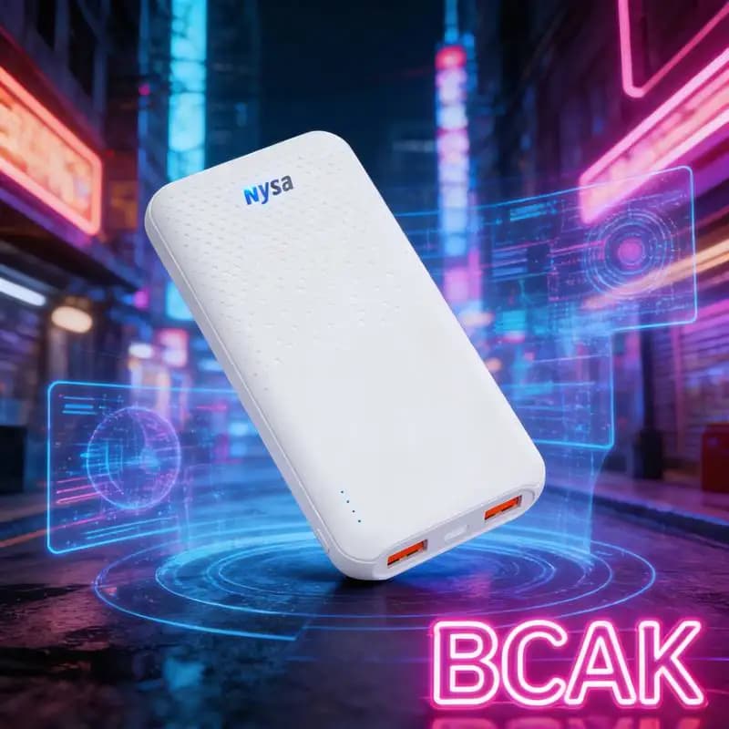 BCAK Cyber-Style 10000mAh Power Bank | Real-Capacity Polymer Battery, Fast Charging On-the-Go