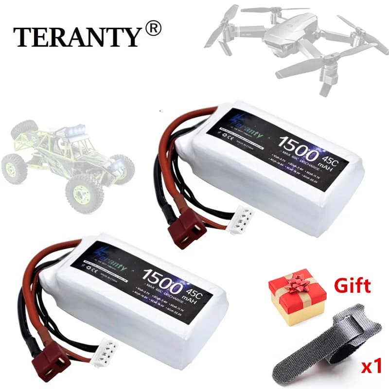 TERANTY 3s 45C 11.1V 1500mah Lipo Battery for RC Auto Air Boat Quadcopter Spare parts update 11.1v Battery drones 1 Pz