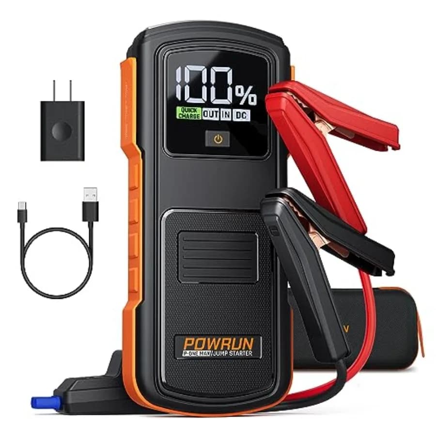 Avviatore di Emergenza Portatile 4000A, Batteria di Avviamento per Auto per Tutti i Motori a Benzina o Diesel fino a 10.0L, Batteria Auto 12V