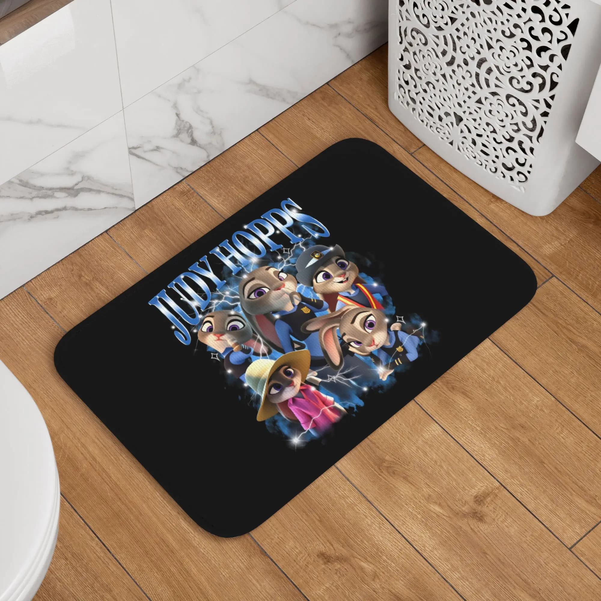 Tappetino Personalizzato Judy Hopps Zootopia, Antiscivolo per Ingresso, Cucina, Bagno, Tappeti per Camera da Letto e Balcone