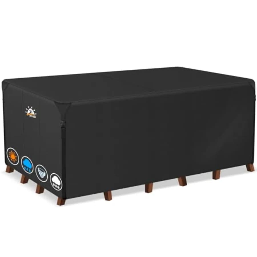 Garden Furniture Cover Zettum Rectangular - Waterproof Cover and External Resistant, Large 600D, for Garden Sofa Set