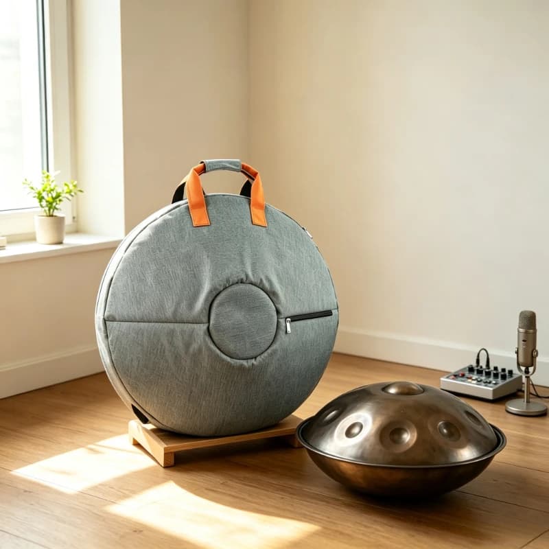 22 Inch Handpan Bag Portable Handpan Storage Bag Thicken Wear-resistant Tank Drum Backpack Percussion Instrument Accessories