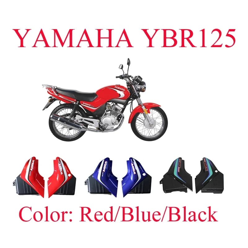 Pannelli laterali per batteria e attrezzi moto per Yamaha Jianshe YBR125 YBR 125cc Coperture laterali corpo in plastica destra sinistra Rosso Blu Nero