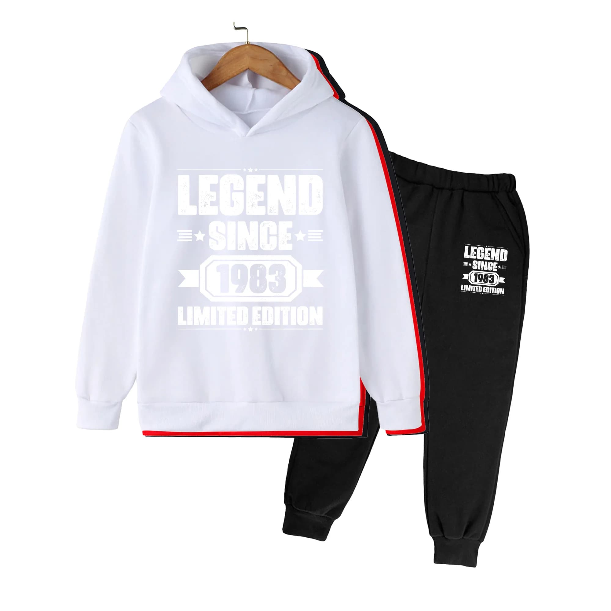 Kids Hoodie and Sweatpants Set, Cartoon Print Long Sleeve Tracksuit for Boys Girls, Casual Daily Playwear