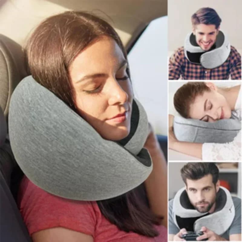 2024 cuscino per il collo da viaggio cuscino per il collo da viaggio cuscino da viaggio a forma di U durevole cuscino portatile a forma di U indeformabile Airplan