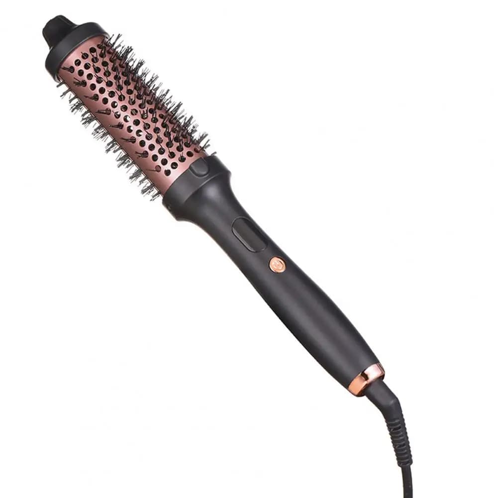 Spazzola arricciacapelli con filo e spina EU, 38MM, display LED, riscaldamento rapido, ioni negativi, spazzola rotonda elettrica per lisciare e arricciare i capelli