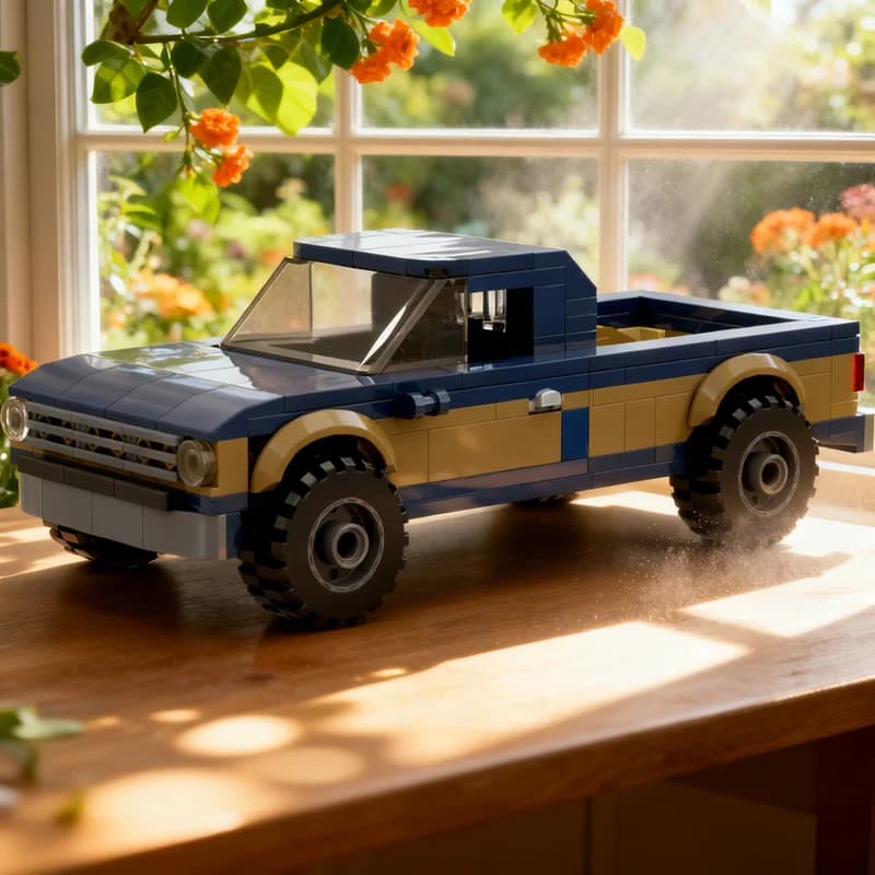 294pcs MOC Icons Dexter Truck Fordes F-150 Regular Cab Model Toy Building Blocks Architecture Christmas Gift Birthday Collection