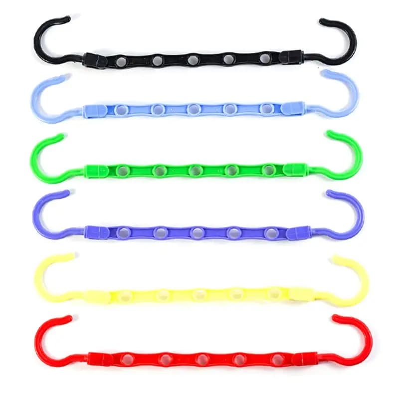 A77I 30PCS Magic Hooks Space Saving Robusto Plastic Holder Heavy Clothes Organizer for dorms Apartments Small Wardrobe