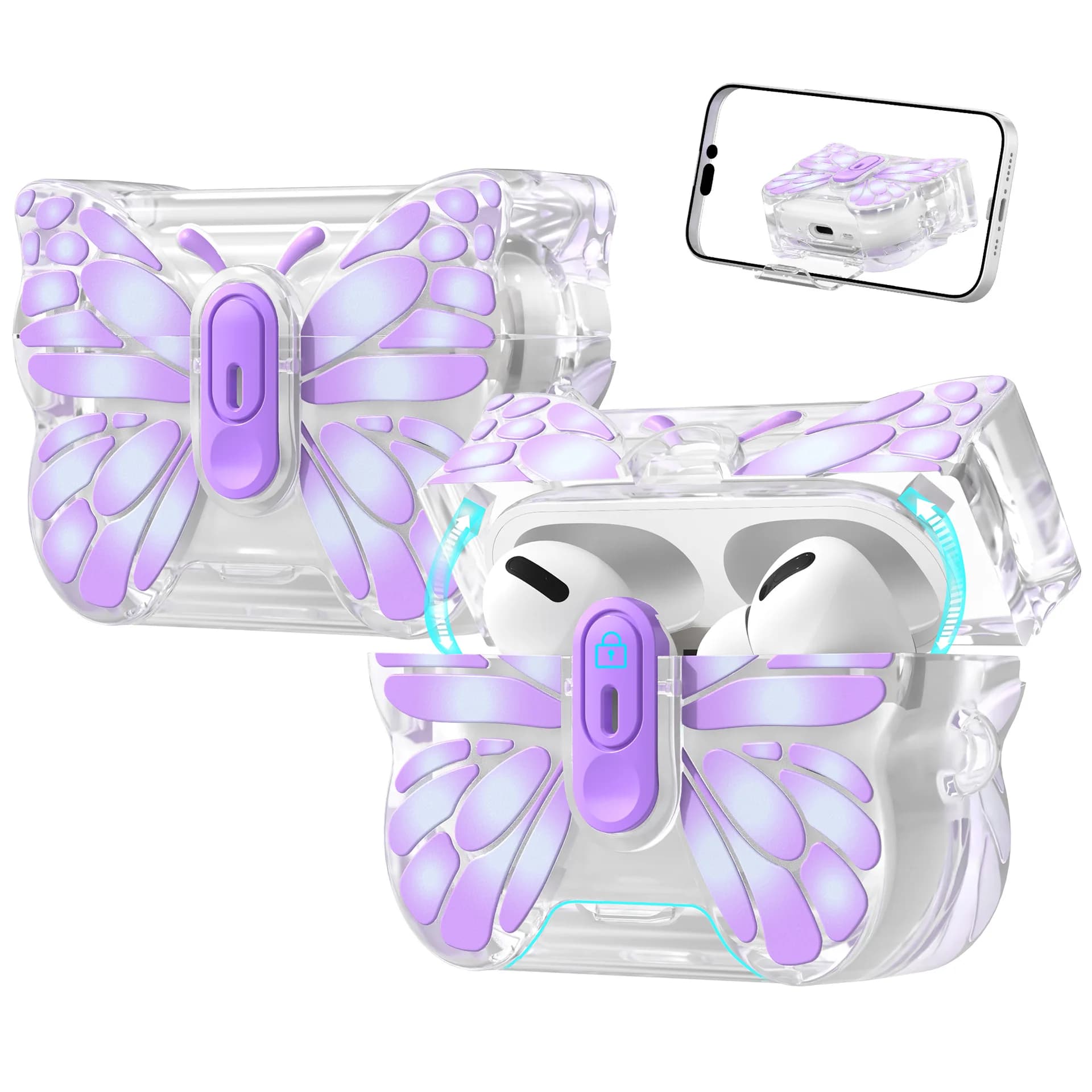 AirPods Pro 3 Protective Shock Protective Case for the whole body Style mobile phone support with key rings for AirPods Pro2