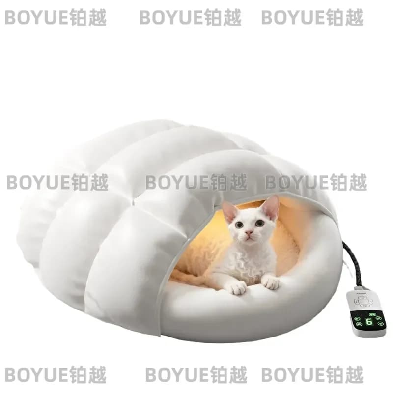 Thickened Winter Pet Bed Smart Heated Blanket Memory Foam Sponge Removable Cover Down Filling Warm Cat Dog Sleeping Mat