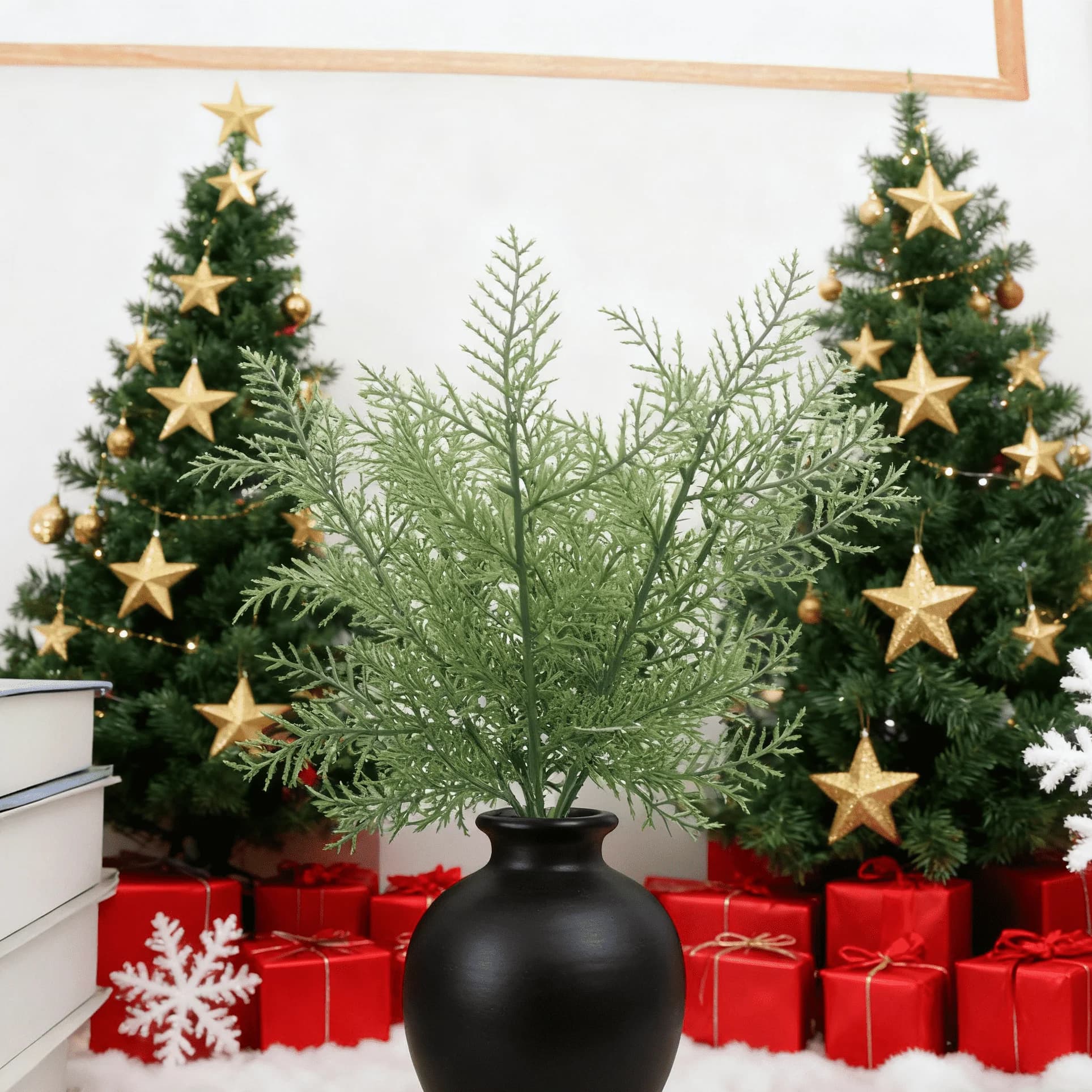 30/60pcs Artificial Plants Plastic Pine Vine Christmas Tree Needle Party Home Room Decora Outdoor Yard Accessory Diy Box Table