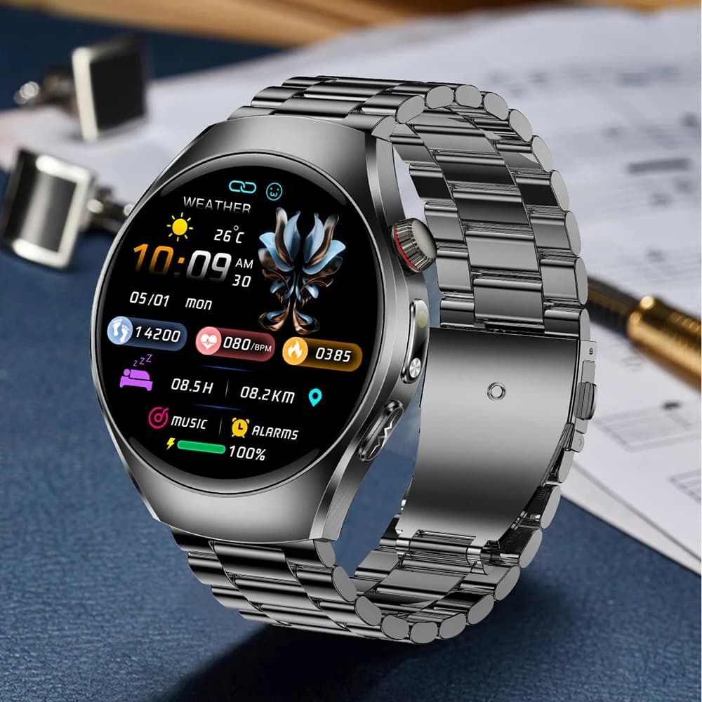 PPG + ECG Smart Watch da uomo Micro-salute Controllo frequenza cardiaca Pressione sanguigna Monitor del sonno Smartwatch AMOLED Chiamata Bluetooth Orologi