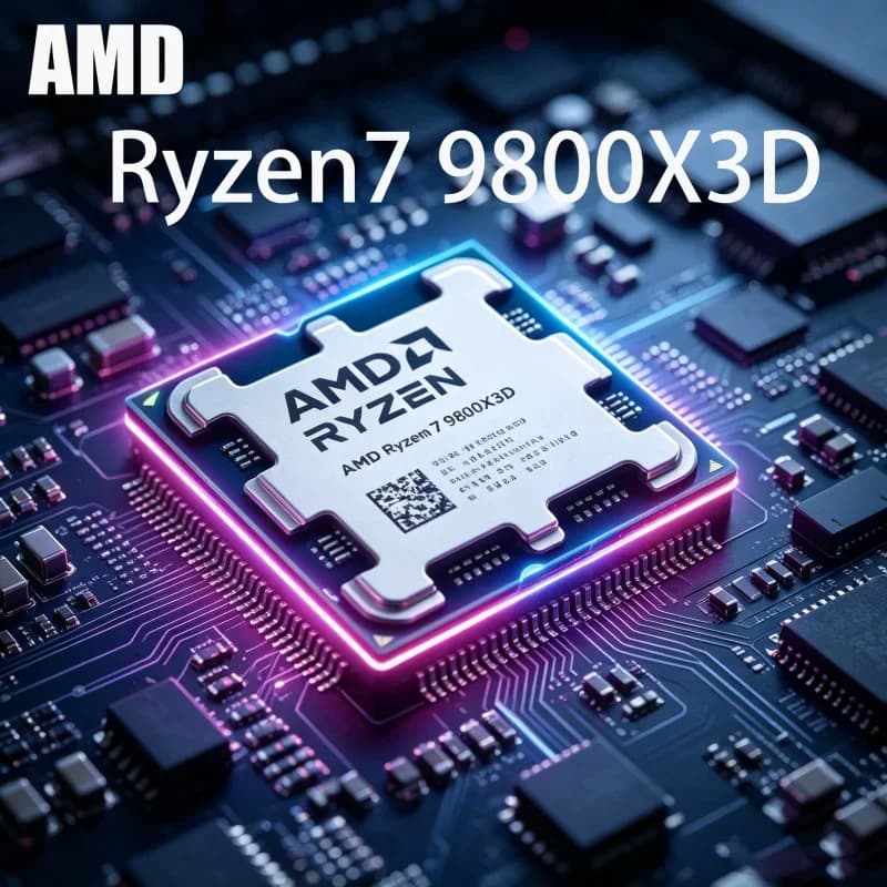 AMD Ryzen 7 9800X3D Gaming Desktop CPU 8 Cores 16 Threads 5.2GHz 96MB 3D V Cache Socket AM5 4nm Zen5 DDR5 120W No Cooler