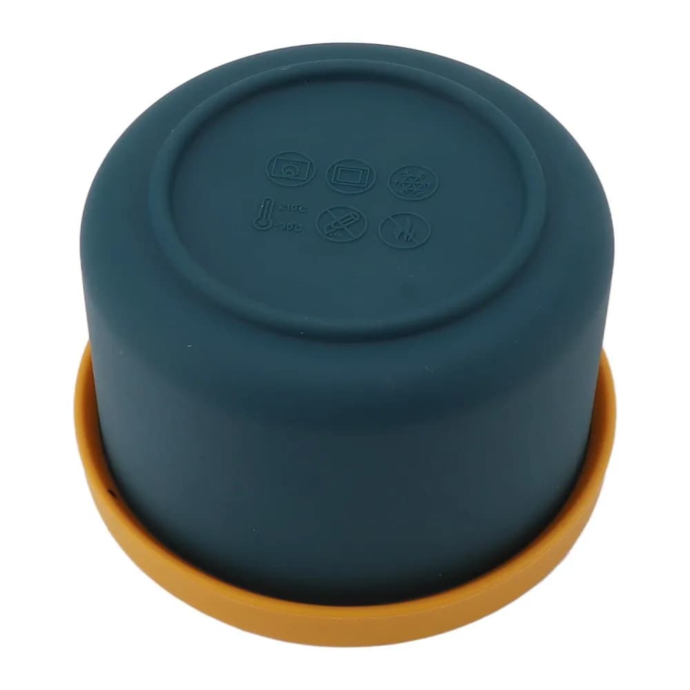 Portable 500ml Food Storage Container Silicone Silicone Bowl With Lid Portable Picnic Box For Meal Prep