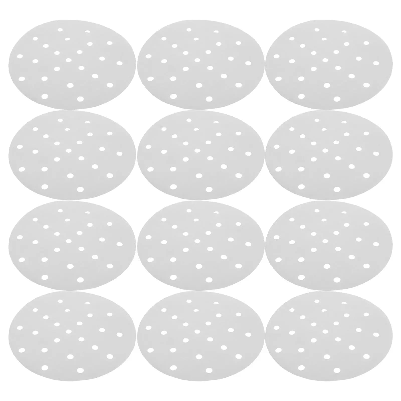 400Pcs Steamer Liners Round Steamer Pad Paper for Air Fryer Basket Dumplings Steamed Buns Baking Pastry Cooking Paper Sheets
