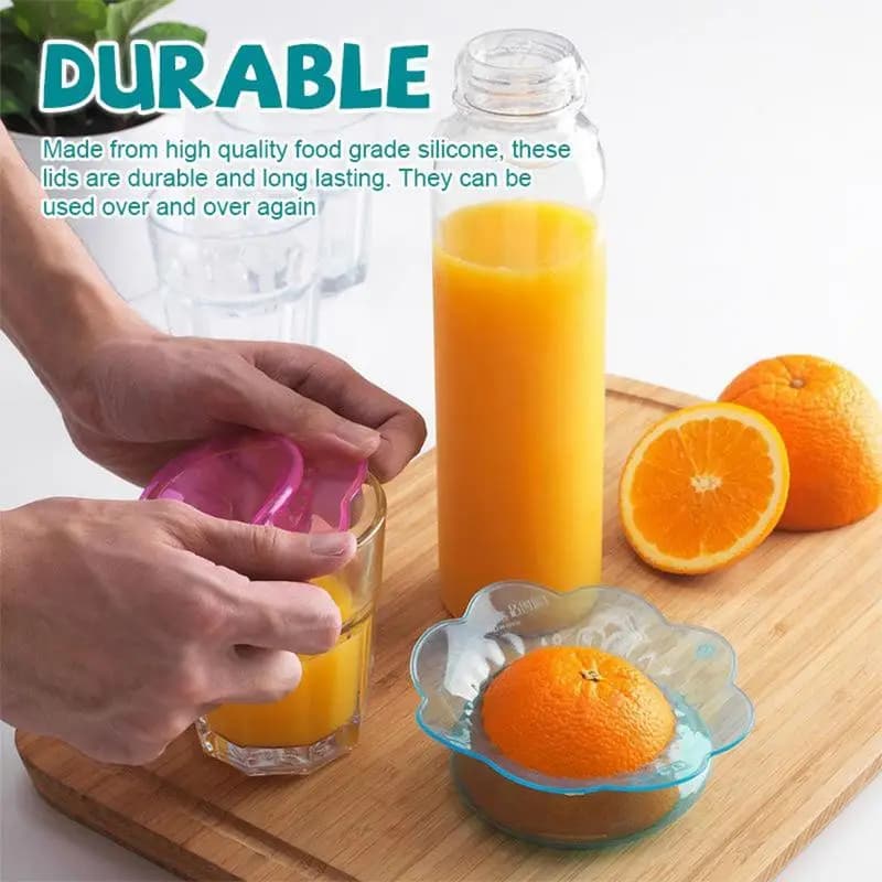 Silicone Stretch Lids Set Silicone Petal-Shaped Fresh-Keeping Bowl Lids Round Petal-Shaped Elastic Food Container Lids For