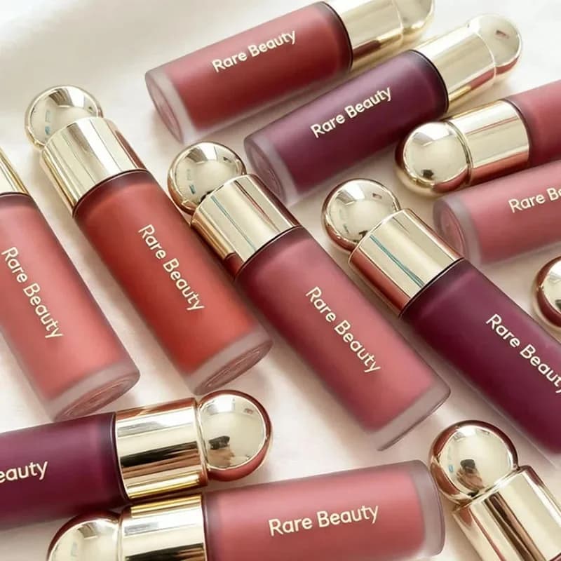 Rare Beauty Lip Gloss Liquid Blush Altamente Pigmentato Effetto Luminoso Naturale Impermeabile Resistente al Sudore Fard per Uso Quotidiano