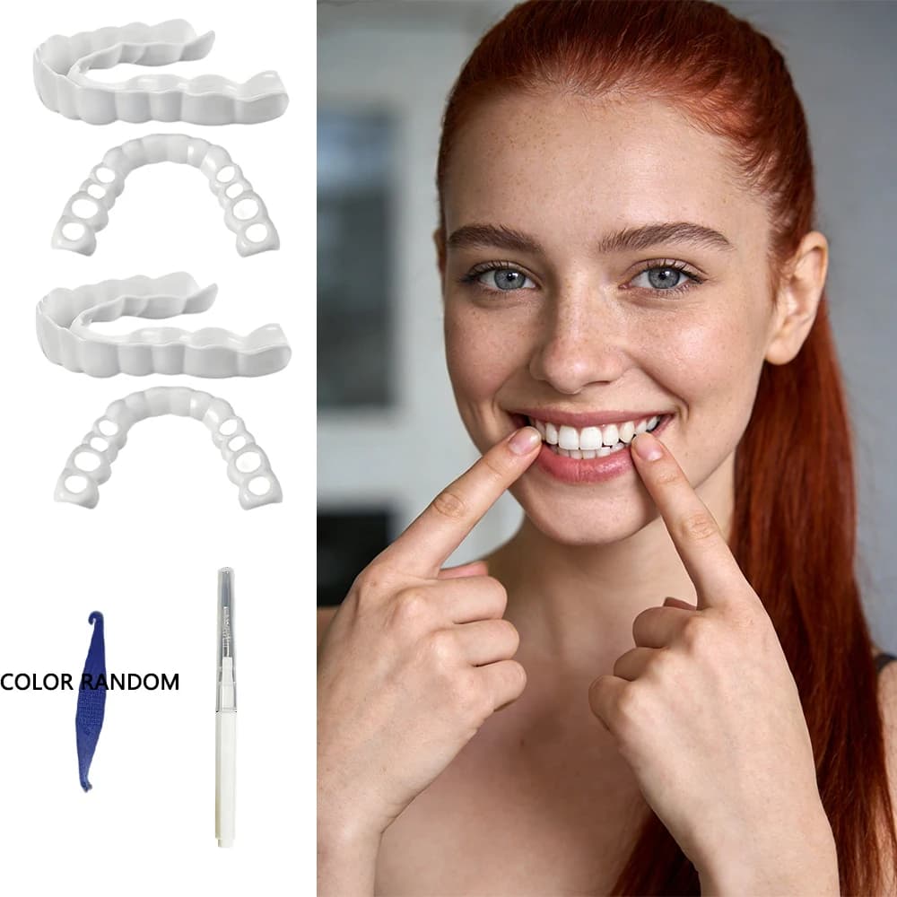 Easter Holiday Gift Teeth Veneers Reusable Instant Smile Whitening Fresh Gift for Family Kids H2931