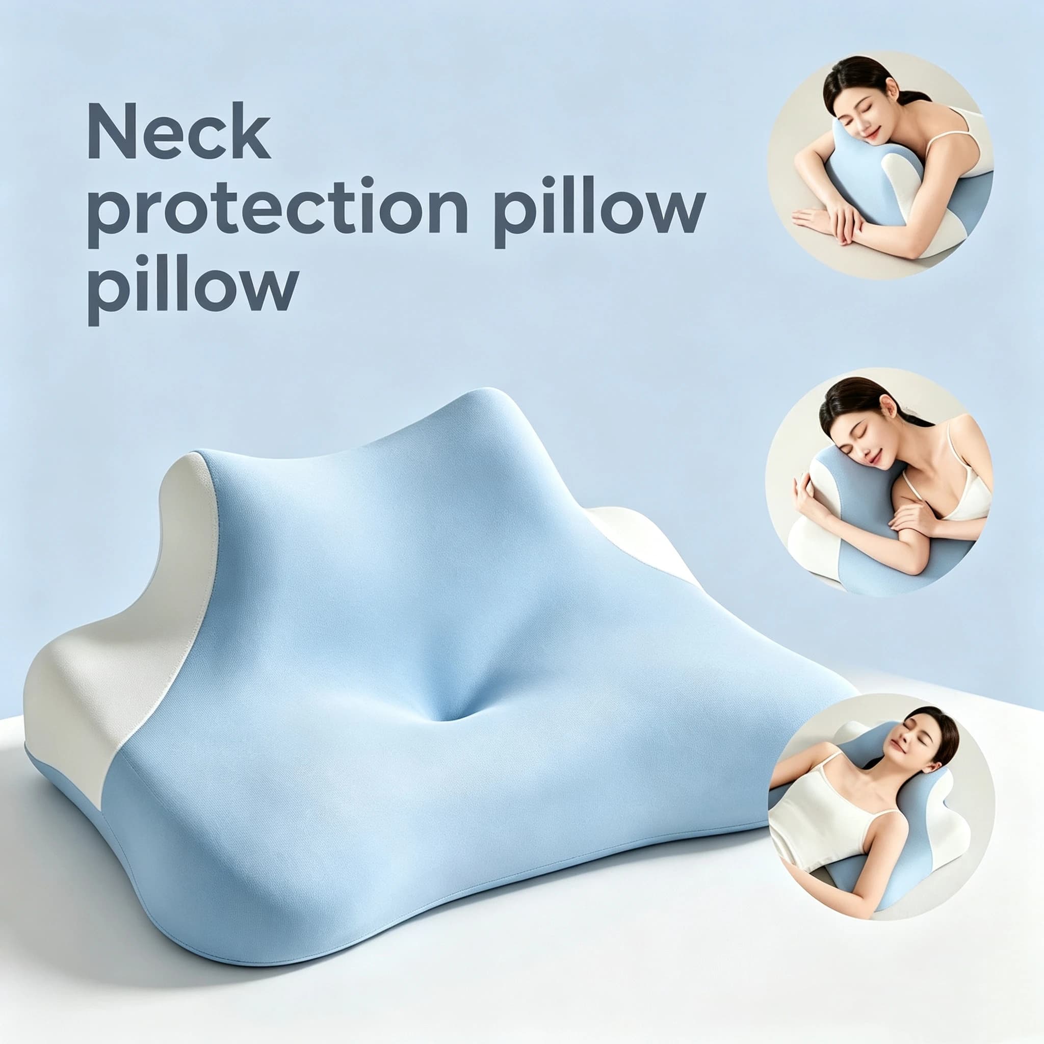 Multifunctional Ergonomic Memory Foam Prone Pillow Neck Support Cushion Face Down Bed Pillow Sleeping for Reading Browsing Phone