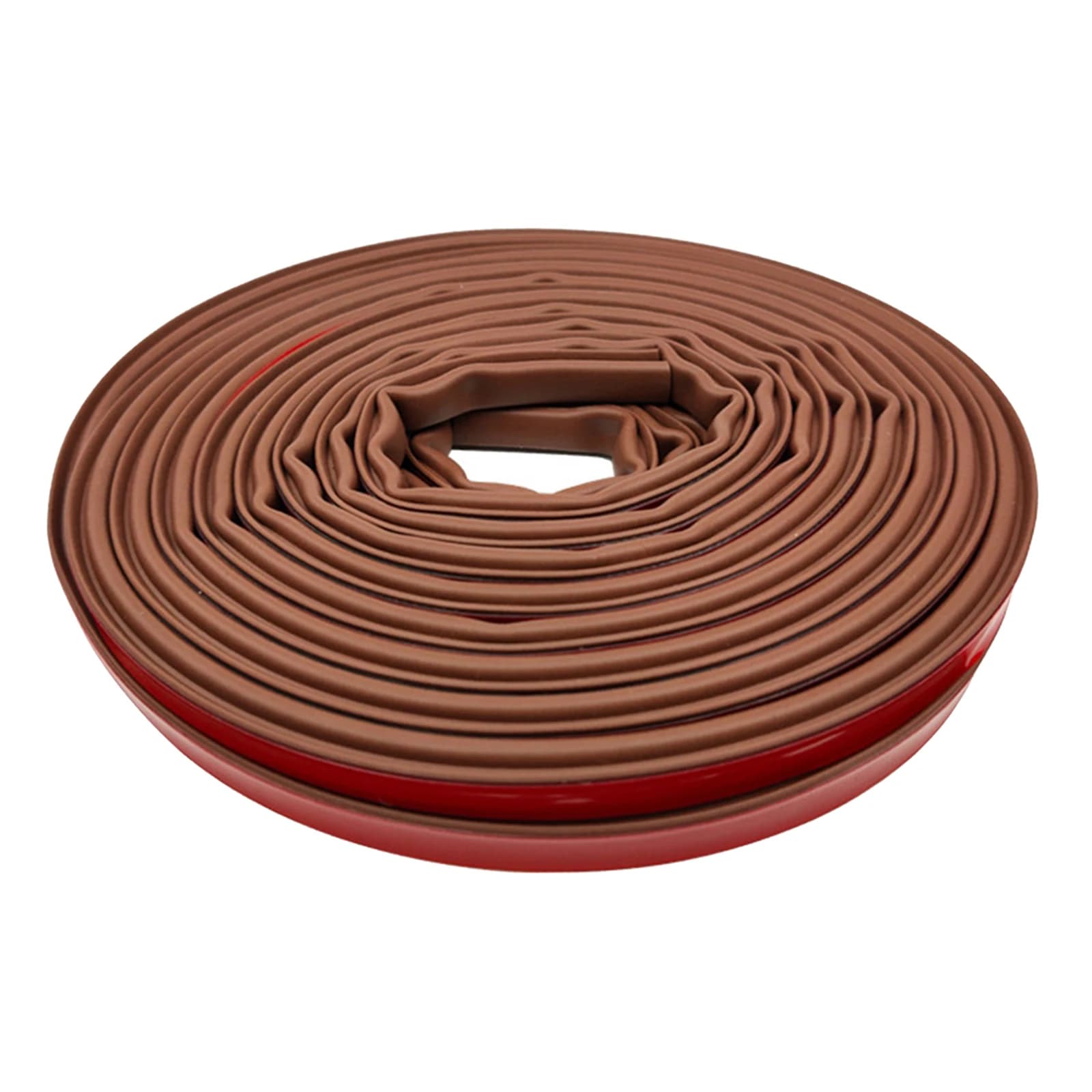 Self Adhesive Weather Stripping for Windows Doors Foam Tape Soundproof Seal Blocker Brown Frame