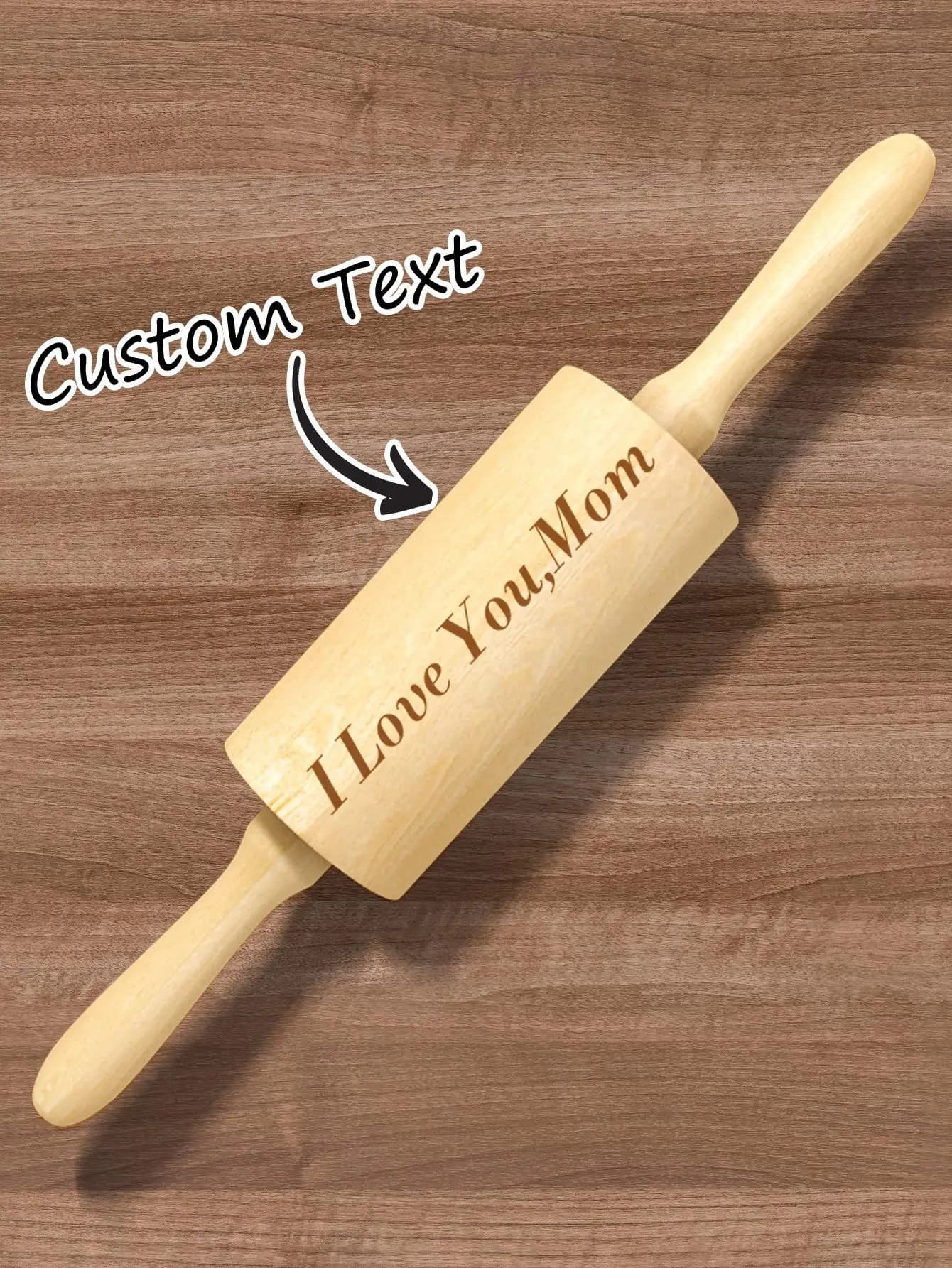 Mattarello in Legno Customi con Engraving, Gift for Kitchen for Mom, Grandmother, Pastry Tools, Home Decoration, Valentine's Day, Mother's Day
