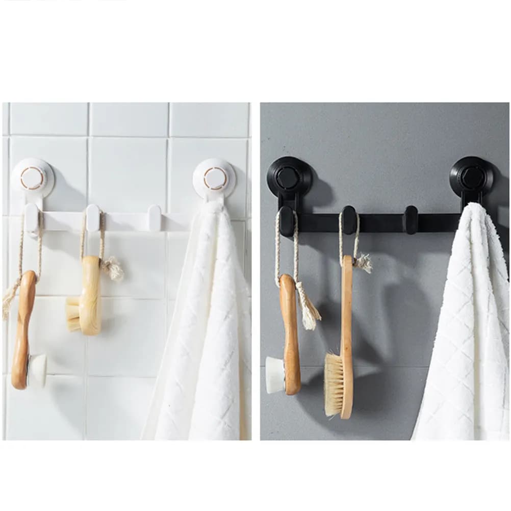 Ganci a ventosa in ABS non tossici per pareti di bagno e cucina, installazione senza foratura, forte adesione, superficie liscia