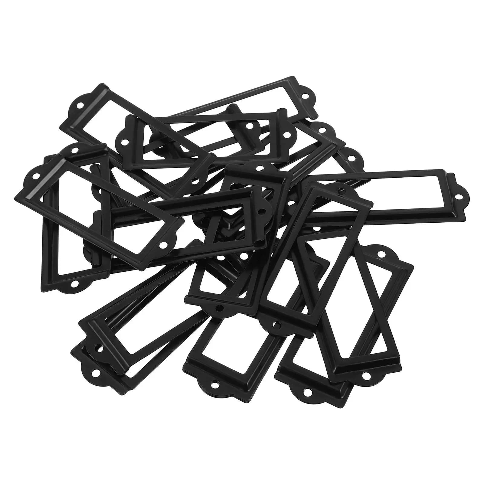 20Pcs Metal Label Holder Frame Style Replacement Label Frame for Desk Shelf Cabinet File Cabinet Drawer Name Card