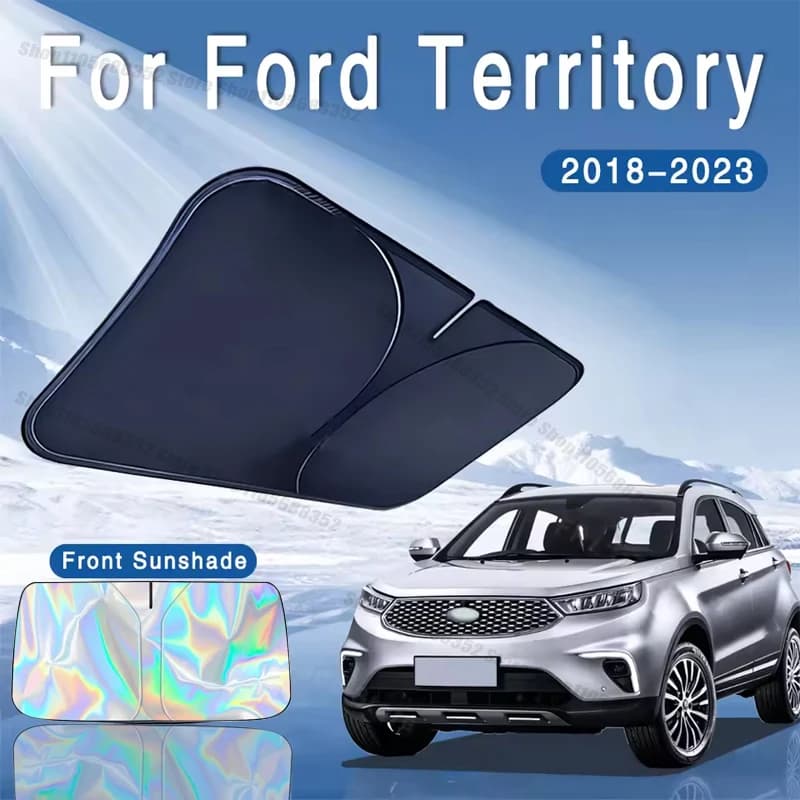 Foldable Car Sun Visor Front Windshield Sunshade Heat Insulation Summer Cooling Auto Accessories For Ford Territory 2018~2023