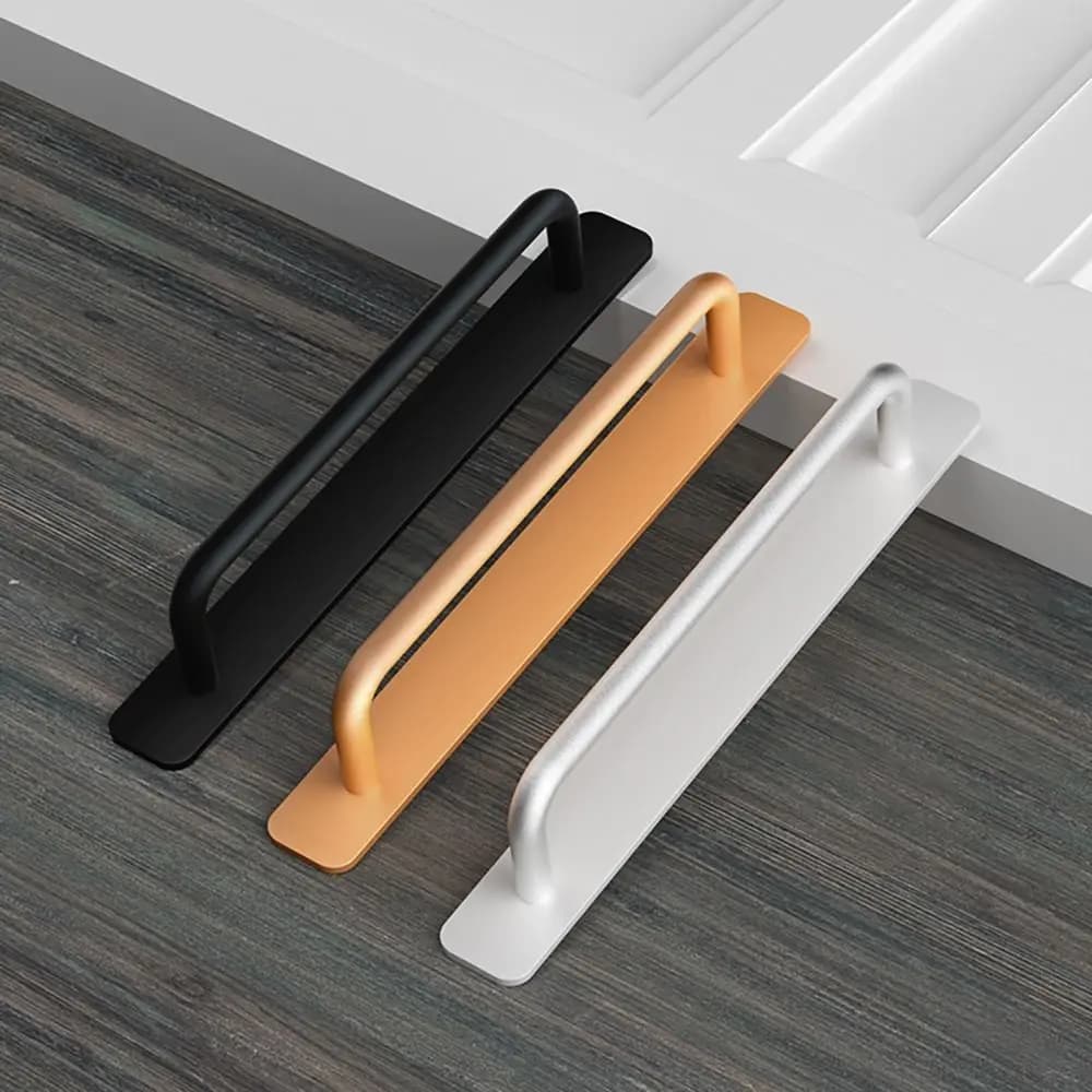 Maniglia per porta senza perforazione maniglie per mobili da cucina in alluminio maniglie per porte scorrevoli per finestre autoadesive per mobili