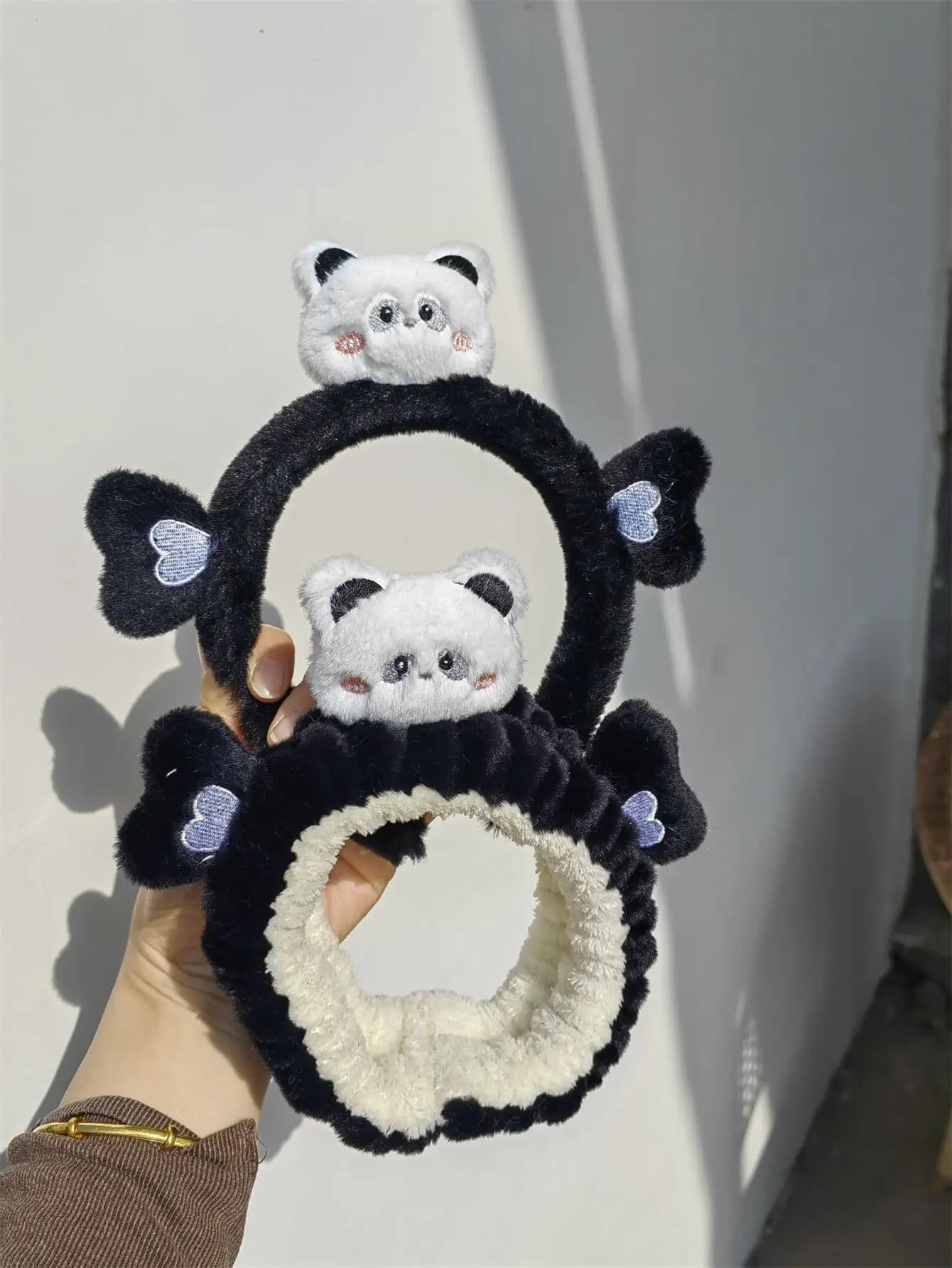 2pcs Cute Stuffed Animals Headband Frog Bunny Bear Cute Anime Plushie Hair Accessories Halloween Series Kid Toys Doll Girl Gift