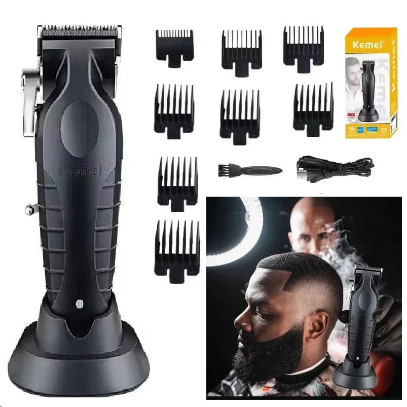 Professional Haircut Kemei for Men Adjustable Barba Haircut Electric Haircut Rechargeable Barber Tool