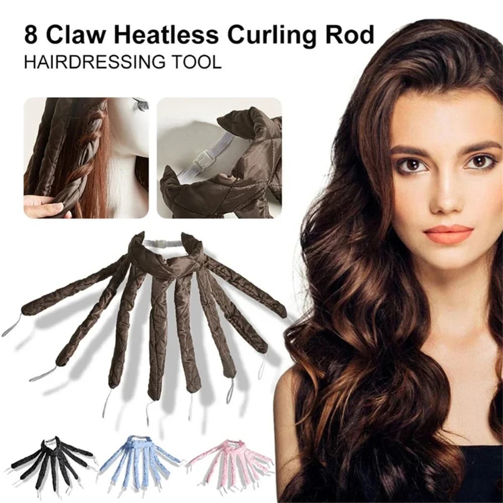 1PC Powder Heatless Curling Rod Charm Silk Tape Sleeping Wave Formers Tape Pigro Bigodino Hair Rolls