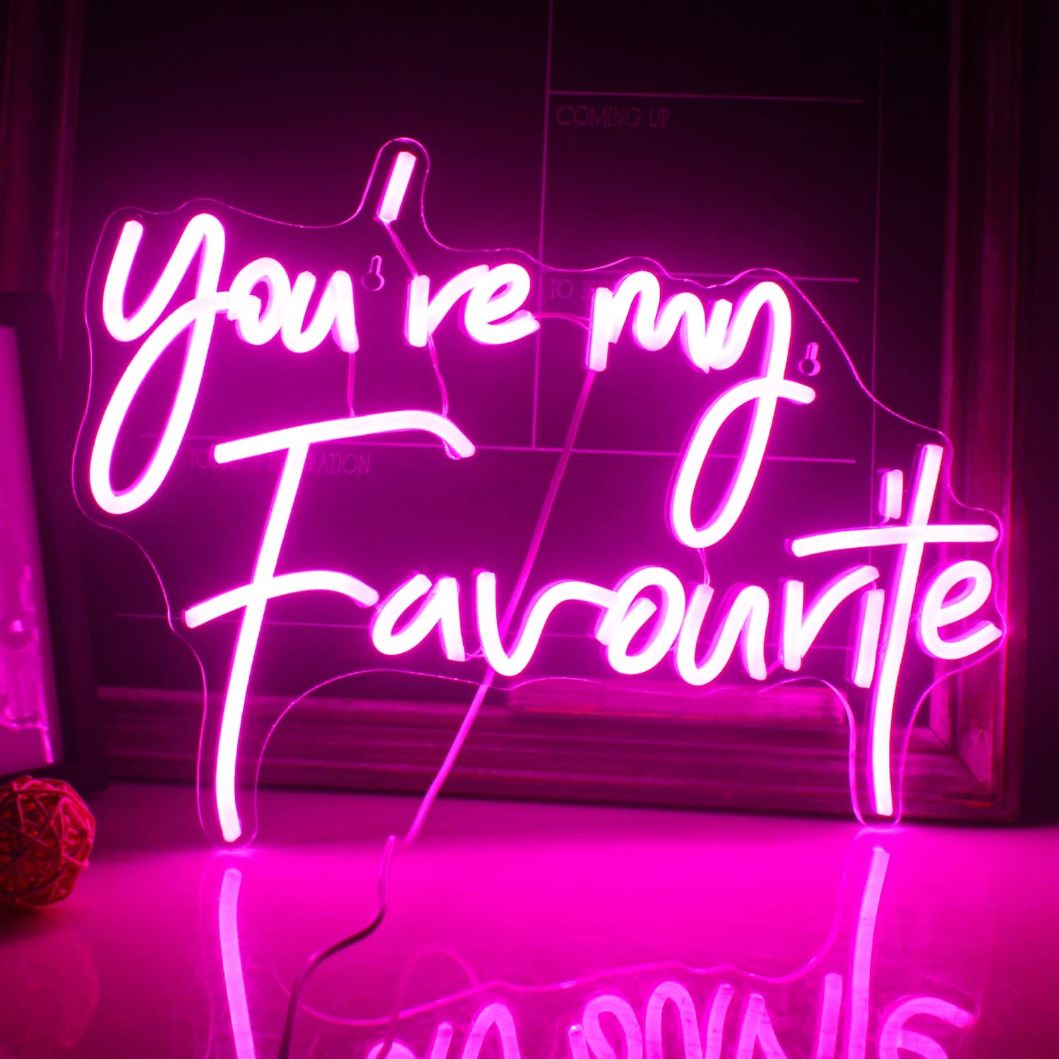 Sei il mio segno al neon preferito con lettere artistiche rosa, luci al neon, decorazione della stanza per matrimoni, feste in casa, bar, club, lampada da parete USB