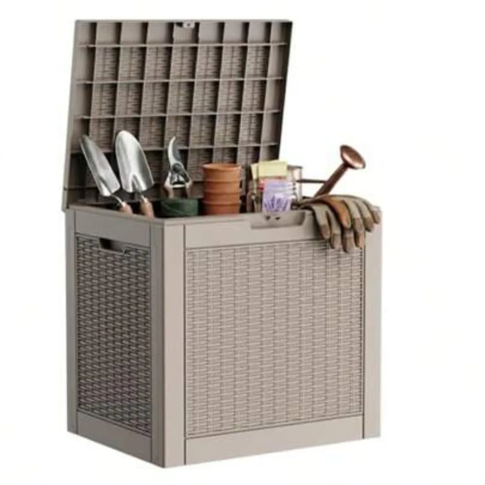Waterproof Outdoor Storage Box Deck Box for Patio Garden Tools Picnic Supplies Lockable Weather Resistant Indoor Outdoor Use Easy Install 230 Gallon Large Capacity