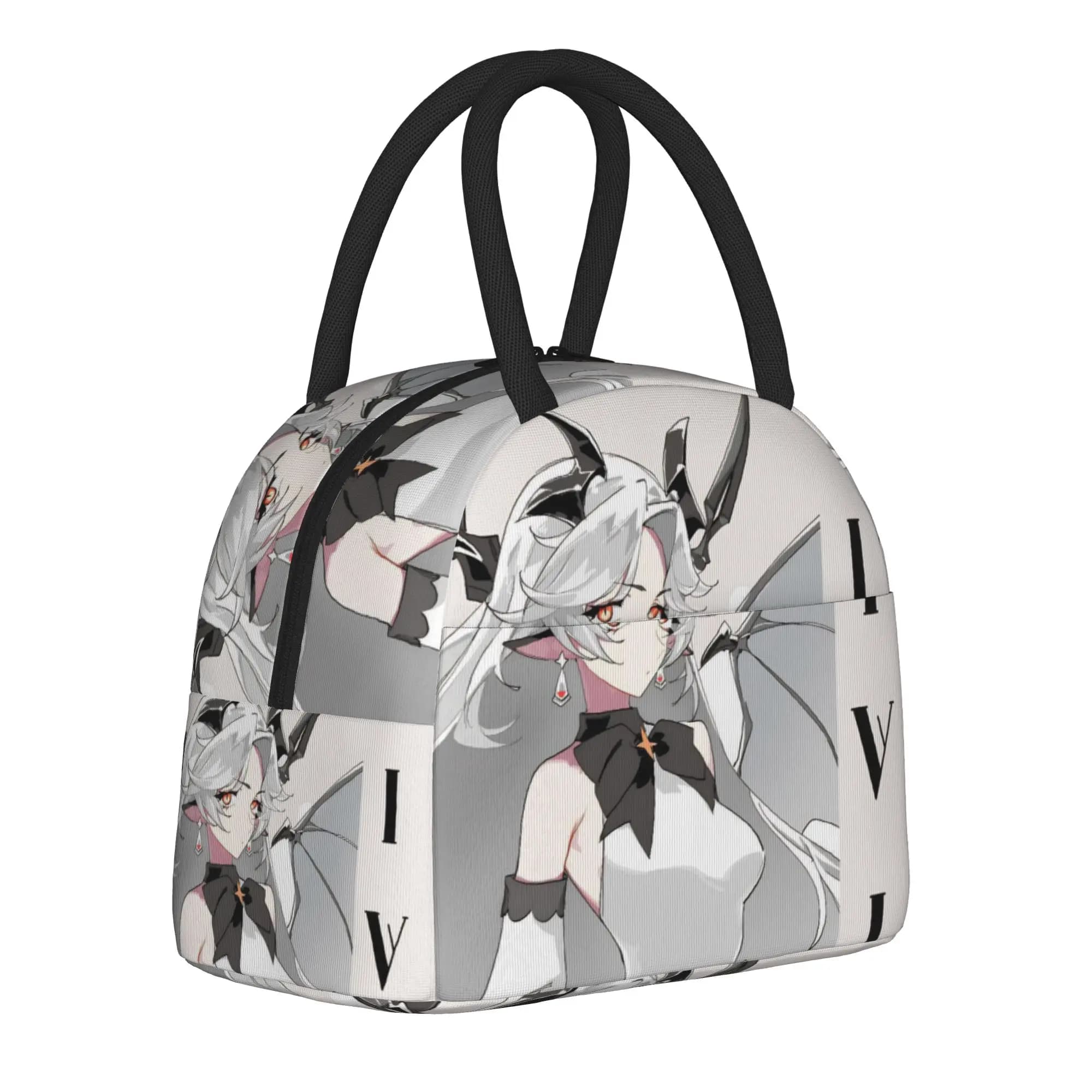 Trickcal C-Chibi Go Games Merch Borsa termica per il pranzo, per ufficio, contenitore per alimenti, contenitore termico portatile per il pranzo