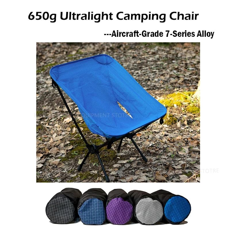Sedia da Campeggio Pieghevole Ultraleggera 650g XGrip UHMWPE Moon Chair per Escursionismo, Pesca, Backpacking, in Lega di Alluminio Serie 7