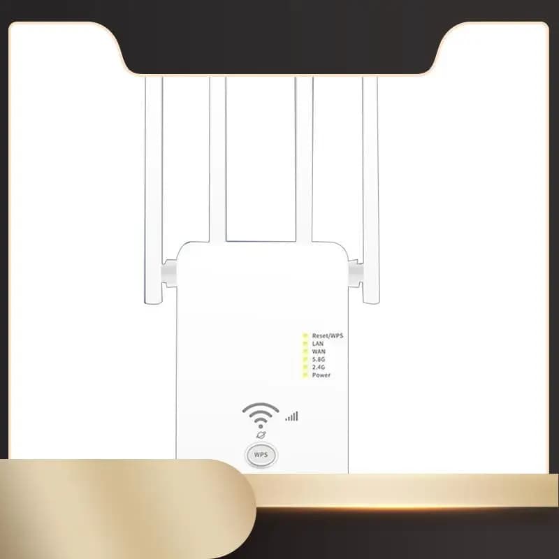 Ripetitore wireless 1200M 2.4G e 5G Wifi Router Ripetitore di segnale Extender 4 Antenna Router Amplificatore di segnale per Home-N36R