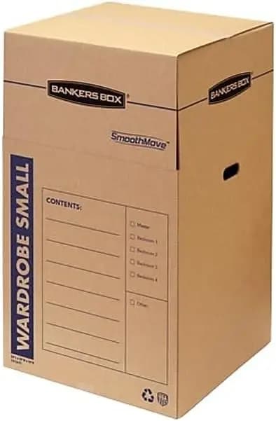 Scatola Armadio Trasportabile con Barra Appendiabiti, 20x20x34 Pollici, Confezione da 3 per Organizzazione Armadio
