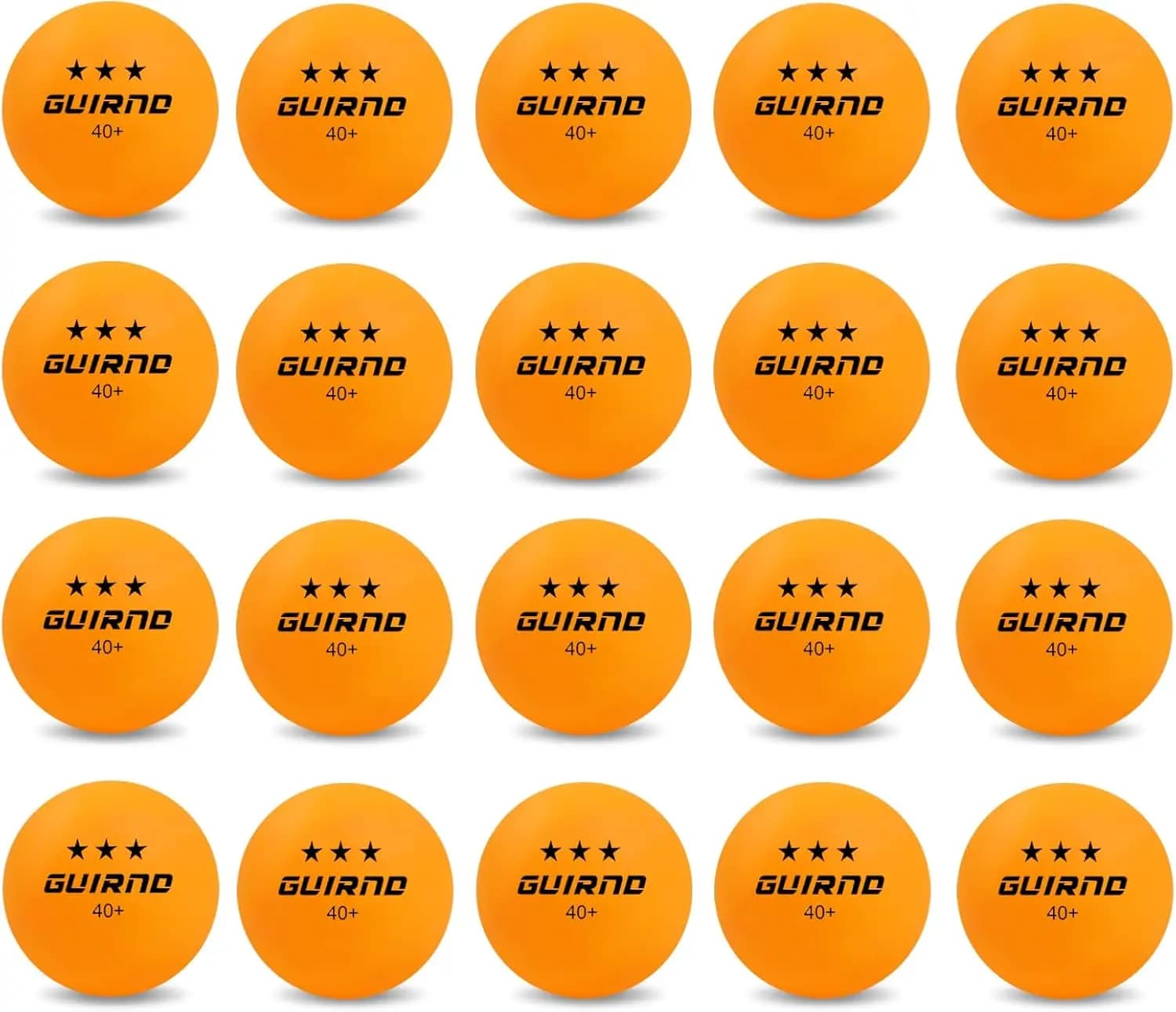 Confezione da 20 Palline da Ping Pong 3 Stelle, per Competizioni e Gioco Ricreativo, Palline ABS per Giochi e Fai-da-Te