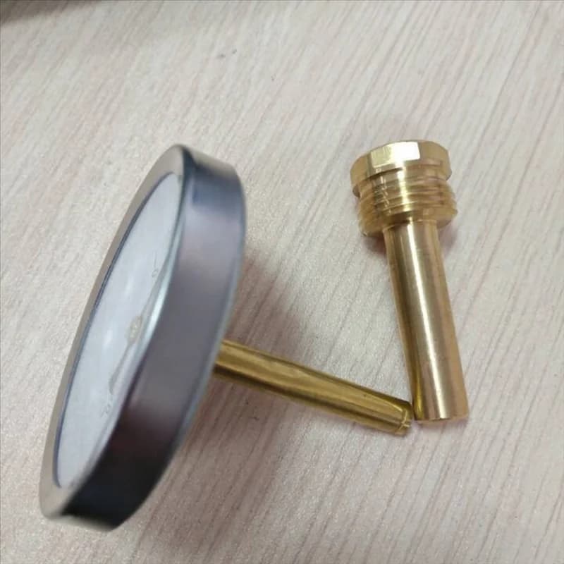 M12K-Indicatore di temperatura dell'acqua Riscaldamento della caldaia con buffer avvitato da 1/2 pollice 120 ° C 2 pezzi con guaina in rame